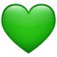 WhatsApp зеленое сердце U+1F49A