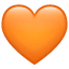 эмоджи оранжевое сердце U+1F9E1