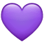 эмоджи фиолетовое сердце U+1F49C