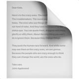 лист с закладкой