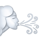 лицо дующее ветром