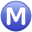 буква M в круге U+24C2 буква M в круге U+24C2
