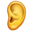 ухо эмоджи U+1F442 ухо эмоджи U+1F442