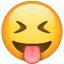 высунутый язык зажмуренные глаза эмоджи U+1F61D высунутый язык зажмуренные глаза эмоджи U+1F61D