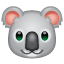 коала смайлик U+1F428 коала смайлик U+1F428