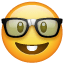 эмоджи умник U+1F913 эмоджи умник U+1F913