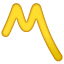 M эмоджи U+303D M эмоджи U+303D