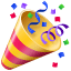 бомба с конфетти Emoji U+1F389 бомба с конфетти Emoji U+1F389