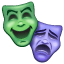 маска эмоджи U+1F3AD маска эмоджи U+1F3AD