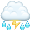 гроза эмоджи U+26C8 гроза эмоджи U+26C8