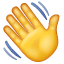 машущая рука эмоджи U+1F44B машущая рука эмоджи U+1F44B