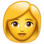 женщина эмоджи Whatsapp U+1F469 женщина эмоджи Whatsapp U+1F469